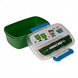 Пляшка для води Yes Minecraft 400 мл + ланчбокс Yes Minecraft 750 мл з ложкою та виделкою, фото 2