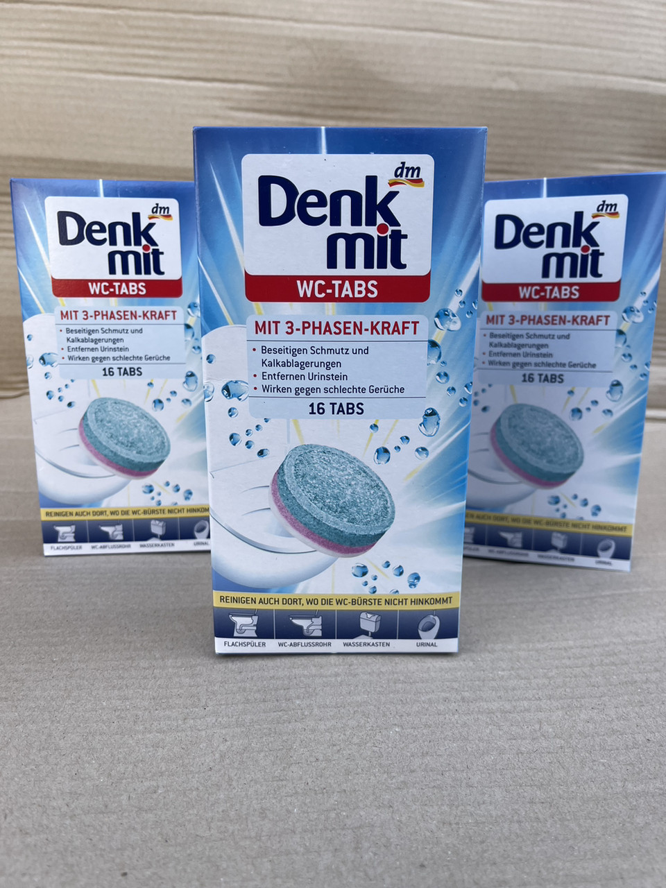 Таблетки для чищення унітаза Denk mit 16 шт./пач. Німеччина