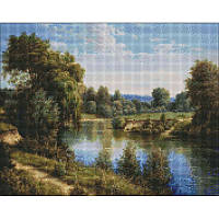 Алмазная мозаика "Летний пейзаж" ©Сергей Лобач Идейка AMO7279 40х50 см, Vse-detyam