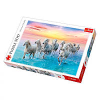 Пазлы "Белые лошади галопом" Trefl 37289 (500 эл.), Vse-detyam