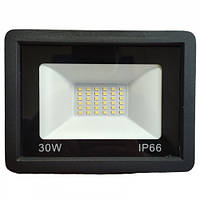 Вуличний світлодіодний навісний ліхтар прожектор 30W 6500К 220V IP66 чорного кольору