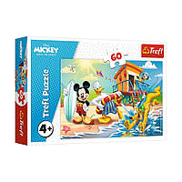 Детские пазлы Disney "Интересный день для Микки Мауса" Trefl 17359 60 элементов, Vse-detyam