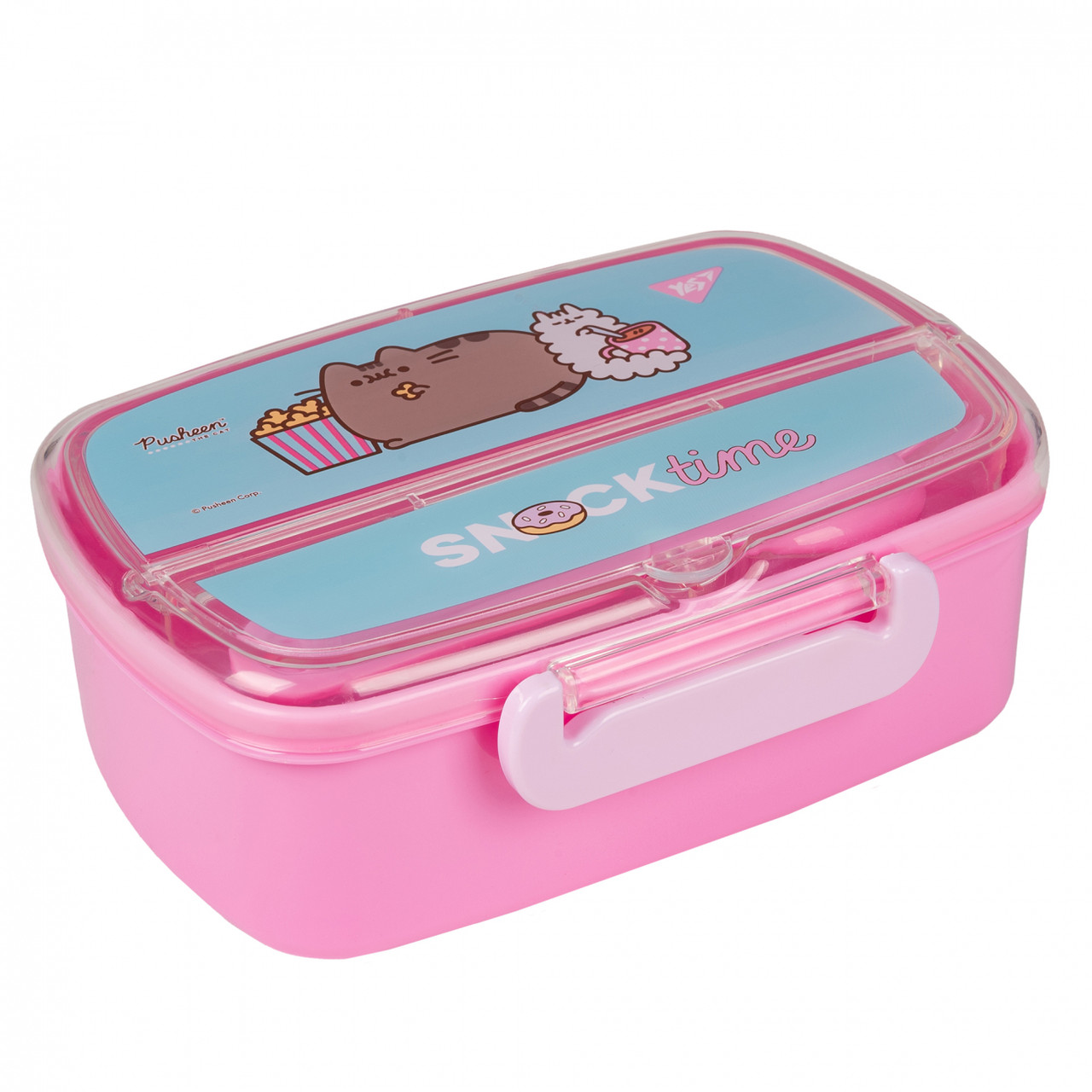 Ланчбокс YES Pusheen з ложкою та виделкою, 750 мл, рожевий (708161)