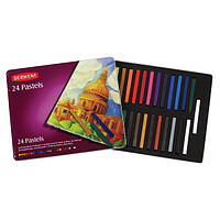 Набір сухої пастелі Pastels 24 кольори в металевій коробці Derwent