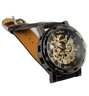 Мужские часы Winner Chokolate Золото\черные FS, код: 7822042