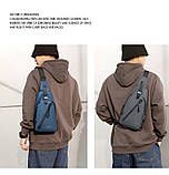 Нова стильна нагрудна сумка, модна спортивна USB-сумка водонепроникна сумка через плече, фото 10