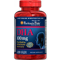 Омега 3 Puritan's Pride DHA 100 mg 120 Softgels FS, код: 7518813