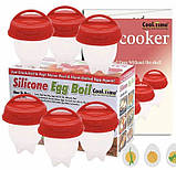 Силіконові формочки для варіння яєць без шкаралупи Egg Boiler 6 штук (300400) SC, код: 1716500, фото 3