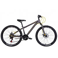Велосипед RIDER AM DD Discovery OPS-DIS-26-526, 26" рама-16" темно-серебристый с желтым, Vse-detyam