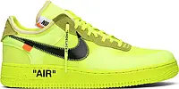 Кроссовки Nike Off-White x Air Force 1 Low 'Volt' AO4606-700