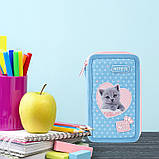 Пенал без наповнення Kite Studio Pets, 2 відділення 19,5x12,5x4 см, блакитний (SP24-623), фото 7