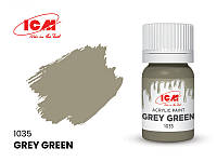 Акриловая краска ICM, серо-зеленая ish