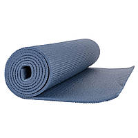 Коврик для йоги и фитнеса PowerPlay PP_4010_Navy_(173*0,6), (173x61x0.6), темно-синий, Vse-detyam