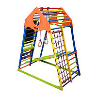 Детский спортивный комплекс SportBaby KindWood Color Plus с кольцами, Vse-detyam