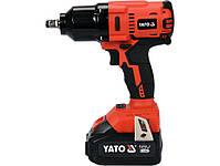 Гайковерт ударний акумуляторний YATO 1/2", 700 НМ, LI-ION 18В, комплект 3 Ач +КЕЙС, фото 4