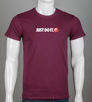 Футболка чоловіча Just Do It 2437м (Уп.4шт M-XXL), Марсала