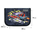 Пенал без наповнення Kite Hot Wheels HW24-621, 1 відділення, 1 відворот, фото 2