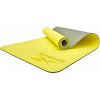 Двусторонний коврик для йоги Double Sided Yoga Mat Reebok RAYG-11042GR, Vse-detyam