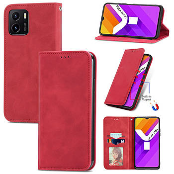 Чохол-книжка Skin Feel Leather Wallet для Vivo Y15s Red