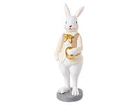 Статуэтка Lefard Пасхальный Кролик в бежевом 6х6х15 см Белый (AL186553) TH, код: 7887624