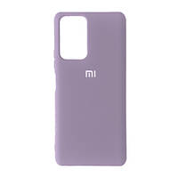 Чехол для Redmi Note 10 Pro Silicone Case (сиреневый цвет) с микрофиброй