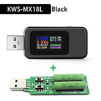 USB-тестер Keweisi MX-18L 10-в-1 + Нагрузка 3А. Цифровой вольтметр, амперметр постоянного тока, напряжения.