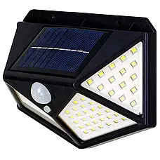 Вуличний ліхтар-прожектор на сонячній батареї (100LED, 10W) ​​CL-100 / Світлодіодний ліхтар із датчиком руху, фото 3