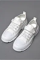 Дитячі білі мокасини текстіль 31