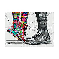 Постер на ПВХ "Pair Sneakers Jordan Art" UkrPoster 2200570011 без рамки 50х70 см, Vse-detyam