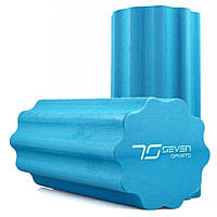 Массажный ролик YOGA Roller 7SPORTS RO3-45 BLUE, профилированный, EVA 45*15см, Vse-detyam