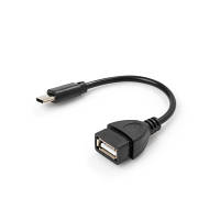 Дата кабель OTG USB 2.0 AF to Type-C Vinga VCPDCOTGTCBK n