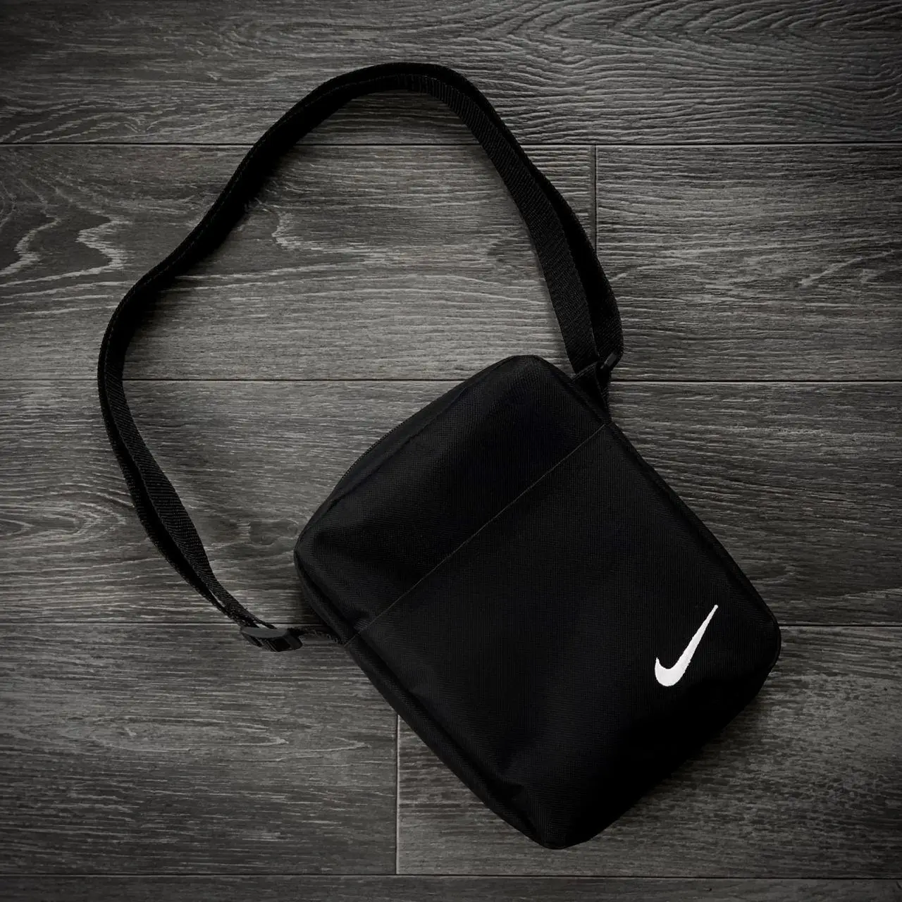 Чорна барсетка Nike / Чоловіча спортивна сумка через плече найк / Сумка Nike