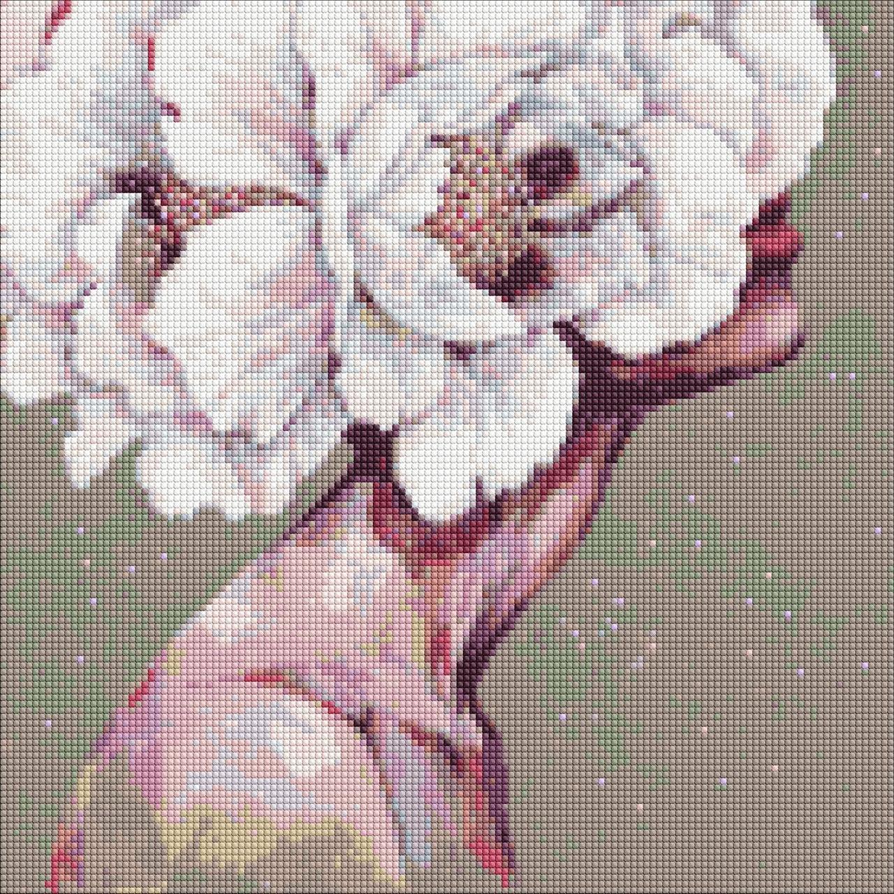 Алмазна мозаїка вишивка 40х40 см Вишукана дівчина з голограмними стразами ©lesya_nedzelska_art Ідейка АМО7612, фото 1