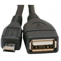 Дата кабель OTG USB 2.0 AF to Micro 5P 0.8m Atcom 16028 n