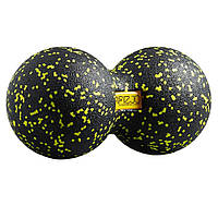 Массажный мяч двойной EPP DuoBall 12 4FIZJO 4FJ0082 Black/Yellow, Vse-detyam