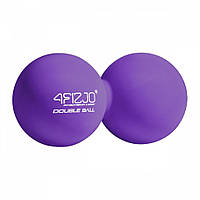 Массажный мяч двойной Lacrosse Double Ball 4FIZJO 4FJ0325, 6.5 x 13.5 см, Purple, Vse-detyam