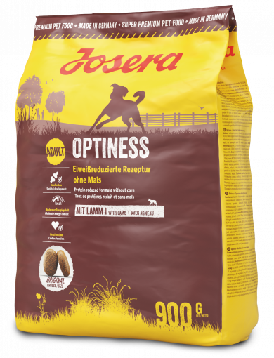 Сухий корм для дорослих собак великих порід з ягням Josera Optiness 900 г, фото 1