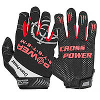Перчатки для кроссфита с длинным пальцем Cross Power System PS-2860_L_Black-red, L 23 см, Vse-detyam
