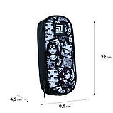 Пенал шкільний Kite Anime K24-599-13, чорний, фото 2