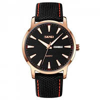 Часы наручные мужские SKMEI 9303RGBK, часы кварцевые мужские, стильные статусные наручные часы стрелочные,