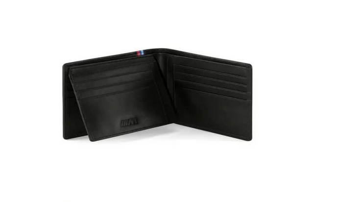 Чоловічий шкіряний гаманець BMW без відділення для монет, чорний - фото 3 - id-p1955460264