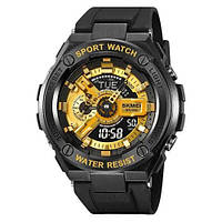 Часы наручные мужские SKMEI 2101BKGD, армейские часы противоударные, оригинальные мужские часы спортивные BKA