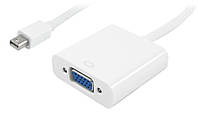 Перехідник моніторний Lucom DisplayPort mini-VGA HD15 M F (VGA-екран) v1.1 1080p 0.2m білий ( NB, код: 7454206