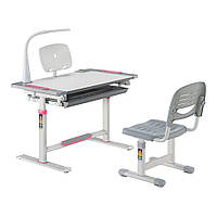 Комплект парта + стілець трансформери FunDesk Littonia 800x505x547-72 7 мм Pink SC, код: 8080371