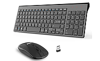 Комплект клавиатуры и мыши с немецкой раскладкой QWERTZ LeadsaiL 2.4G Уцінка