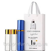 Чоловічі мініпарфуми Dо lce&Gabbanna Light Blue, набір 3х15 мл