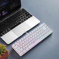 Компактная игровая клавиатура HXSJ V200 K68 RGB с мембранными кнопками и подсветкой идеальна для игр