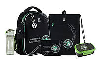 Шкільний набір Kite Football (рюкзак, пенал, сумка, ланчбокс, пляшка) 115-130 см, SET_K24-555S-9