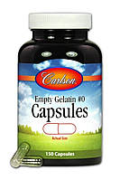 Пустая желатиновая капсула средняя 0 Empty Gelatin Capsule Medium 0 Carlson Labs 150 капсул NB, код: 7289447