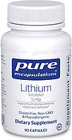 Литий (оротат) Lithium (Orotate) Pure Encapsulations 5 мг 90 капсул NB, код: 7586624